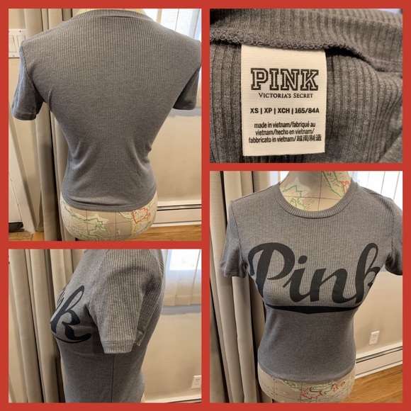 PINK Victoria's Secret Tops - Like New Pink Victoria’s Secret Ribbed Tee Shirt